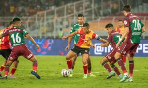 যুবভারতীতে লাল-হলুদের স্বপ্নভঙ্গ! সামিরের একমাত্র গোলে ফের ডার্বি রাজা মোহনবাগান!