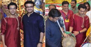 ‘দুগ্গা দুগ্গা’ বলে শুরু বায়োপিকের প্রচার!, সৌরভের বাড়িতে কী খেলেন অভিনেতা?