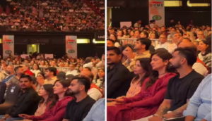 অনুষ্কার পোশাকে কিসের আভাস? কৃষ্ণ দাসের অনুষ্ঠানে ‘বিরুষ্কা’কে দেখে ঘুম উড়ল ভক্তদের!