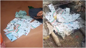 রাস্তার ওপর ছড়িয়ে-ছিটিয়ে হাজার হাজার আধার-প্যান কার্ড! সঙ্গে পোস্ট অফিসের ব্যাগ, চরম চাঞ্চল্য এলাকায়