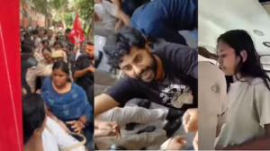 প্রিজন ভ্যানে অগ্নিশর্মা ঐশী, রাস্তায় লুটিয়ে পড়লেন সৃজন! রাজধানীতে বামেদের মিছিলে লঙ্কাকাণ্ড