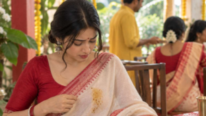 পুজোর নতুন শাড়িতে তেল-ঝাল বা সসের দাগ? এই সহজ টোটকায় নিমেষে গায়েব হবে জেদি দাগ!